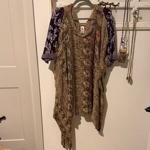 Free People Bohemian Multicolor Tunic Top